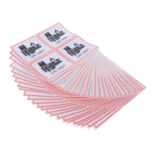 GALPADA 100 Blatt Lithiumbatterie Warnetiketten Selbstklebend für Transport Sicherheitswarnungen für Unternehmen und Privatpersonen Feuerfeste Etiketten zur Schnellen und Praktischen GALPADA 100 Blatt Lithiumbatterie Warnetiketten Selbstklebend für Transport Sicherheitswarnungen für Unternehmen und Privatpersonen Feuerfeste Etiketten zur Schnellen und Praktischen von GALPADA
