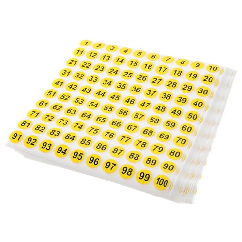 GALPADA 100 Blatt Runde Wasserfeste Zahlenaufkleber Selbstklebende Mehrzweck nummernschilder Klare Nummern für Kleidung Lager Türen GALPADA 100 Blatt Runde Wasserfeste Zahlenaufkleber Selbstklebende Mehrzweck nummernschilder Klare Nummern für Kleidung Lager Türen von GALPADA