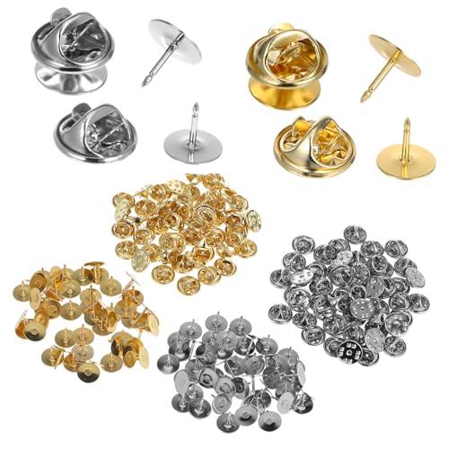 GALPADA 100 Paare Schmetterling Pin Verschluss Metall Pin Locking Backings Gold Nickel Ersatz für Schmuckherstellung Broschen DIY Basteln Zubehör von GALPADA