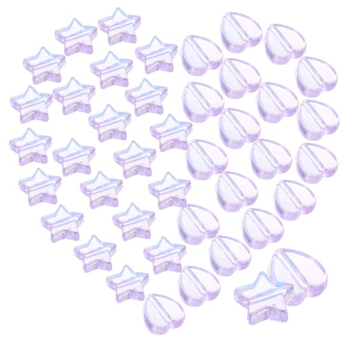 GALPADA 100 Stück Acryl Perlen für DIY Schmuckherstellung Transparente Stern Herzformen Kleine Handliche Bastelperlen für Armbänder und Halsketten für Bastelprojekte und Geschenkideen GALPADA 100 Stück Acryl Perlen für DIY Schmuckherstellung Transparente Stern Herzformen Kleine Handliche Bastelperlen für Armbänder und Halsketten für Bastelprojekte und Geschenkideen von GALPADA