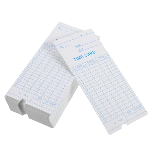 GALPADA 100 Stück Attendance Recording Cards aus Papier für Büroanwendungen Hochwertige Dicke Zeitkarten für Anwesenheitserfassung von Mitarbeitern von GALPADA