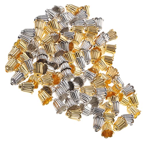GALPADA 100 Stück Blumenförmige Perlenkappen aus Legiertem Schmuckperlen für DIY Armbänder und Ohrringe Gold Silber Langlebig und Rostfrei zum Basteln und Schmuckherstellung GALPADA 100 Stück Blumenförmige Perlenkappen aus Legiertem Schmuckperlen für DIY Armbänder und Ohrringe Gold Silber Langlebig und Rostfrei zum Basteln und Schmuckherstellung von GALPADA
