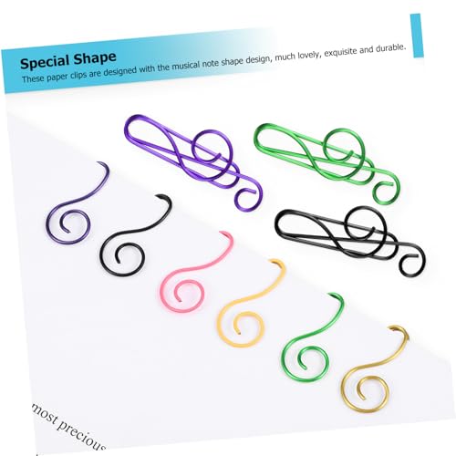 GALPADA 100 Stück Bunte Metall Büroklammern Musikalische Notenform Kleine Paperclips für Büro Schule Dokumente mit Starker Klammerkraft und Langlebigem Pet Ummantelung Zufällige Farbe GALPADA 100 Stück Bunte Metall Büroklammern Musikalische Notenform Kleine Paperclips für Büro Schule Dokumente mit Starker Klammerkraft und Langlebigem Pet Ummantelung Zufällige Farbe von GALPADA