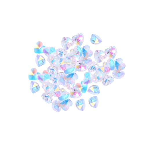 GALPADA 100 Stück DIY Herzanhänger Glasperlen Bunte Schmuck Zubehör für Ohrringe Halsketten Kreative Schmuckherstellung Charm Accessoires GALPADA 100 Stück DIY Herzanhänger Glasperlen Bunte Schmuck Zubehör für Ohrringe Halsketten Kreative Schmuckherstellung Charm Accessoires von GALPADA