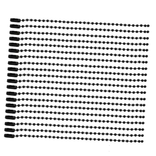 GALPADA 100 Stück DIY Kugelkette Schwarz Vielseitige Perlenkette für Schmuckherstellung Schlüsselanhänger Anhänger Beschriftung Langlebige Metallkette für Bastelbedarf Zufällige Farbe von GALPADA