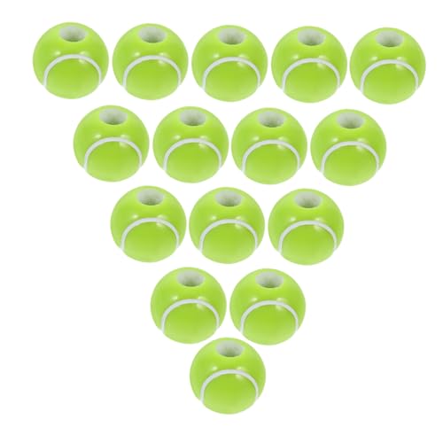 GALPADA 100 Stück DIY Tennisperlen Acryl Runde Perlen mit Großem Loch Grün für Schmuckherstellung Armband Halskette Bastelaccessoires für Kreative Projekte von GALPADA