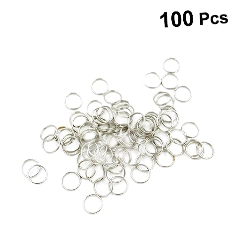 GALPADA 100 Stück Edelstahl Farbe Kleine Eisenringe Schlüsselanhänger Zubehör Ketten Draht Bastelzubehör Schlüsselanhänger Schlüsselring Reifen Schlüsselringteile Schmuckherstellungssets von GALPADA