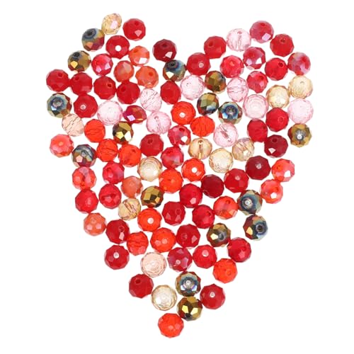 GALPADA 100 Stück Facettierte Glasperlen Rot für Schmuckherstellung DIY Armbänder Ohrringe Halsketten Bastelzubehör Charm Anhänger von GALPADA