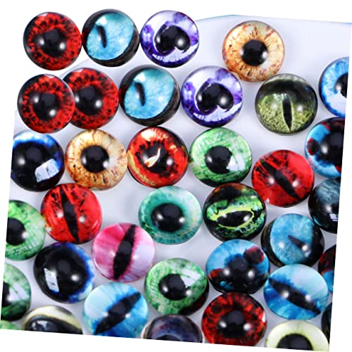 GALPADA 100 Stück Halbperlen Tieraugen Kristall Augen Schmuck für DIY Puppen Filztiere Handwerk Zubehör Verschleißfest Vielseitig für Schmuck und Bastelprojekte von GALPADA