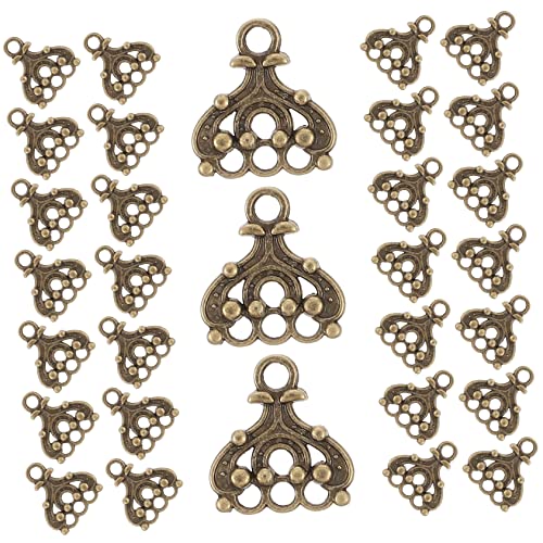 GALPADA 100 Stück Hohl Dreieckige Schmuckanhänger aus Zinklegierung DIY Verbinder für Halsketten Armbänder Ohrringe Langlebige Hautfreundliche Schmuckzubehör für Bastelarbeiten von GALPADA