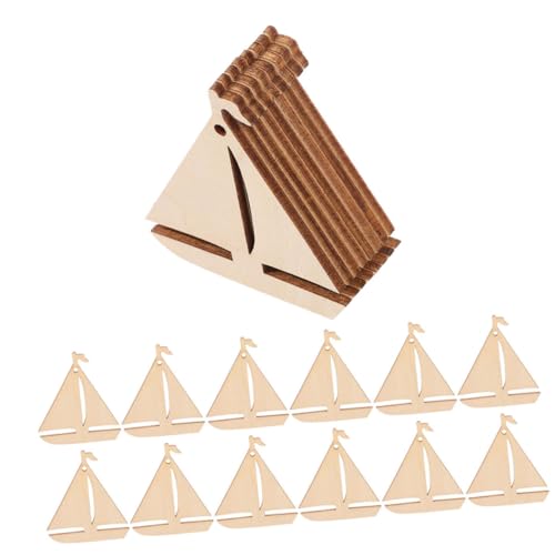 GALPADA 100 Stück Holz Segelboot Bastelset Unvollendete Holzschnittformen für DIY Projekte für Dekoration und Kreative Bastelarbeiten Unlackierte Holzscheiben von GALPADA
