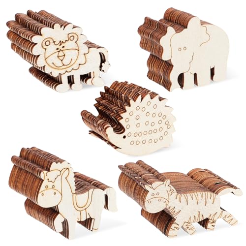 GALPADA 100 Stück Holz Tierfiguren zum Bemalen Unvollendete Holzscheiben für DIY Bastelprojekte Vielseitige Holzstreudeko für Scrapbooking Kinderhandwerk und Tischdekoration GALPADA 100 Stück Holz Tierfiguren zum Bemalen Unvollendete Holzscheiben für DIY Bastelprojekte Vielseitige Holzstreudeko für Scrapbooking Kinderhandwerk und Tischdekoration von GALPADA