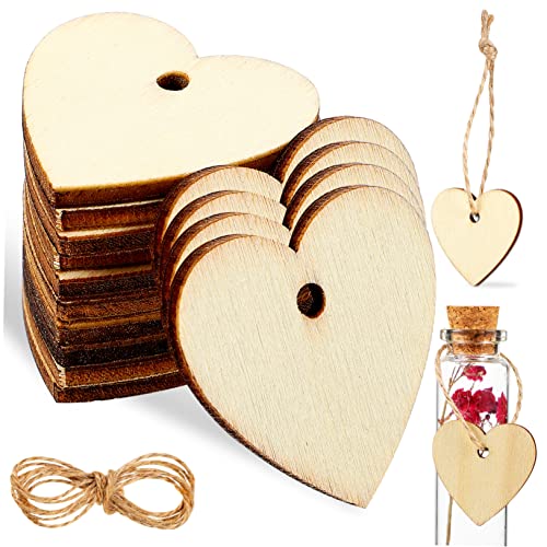 GALPADA 100 Stück Holzherzen Holz mit Juteschnur DIY Dekorationen für Hochzeiten Geburtstagsfeiern und Bastelprojekte Natürliche Blanko Holzscheiben für Kreative Gestaltung GALPADA 100 Stück Holzherzen Holz mit Juteschnur DIY Dekorationen für Hochzeiten Geburtstagsfeiern und Bastelprojekte Natürliche Blanko Holzscheiben für Kreative Gestaltung von GALPADA