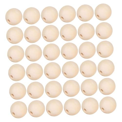 GALPADA 100 Stück Holzperlen Runde Naturholz Spacer Lose Perlen für Armband Schmuck Basteln DIY Dekoration Handgefertigte Holzperlen für Vielseitige Bastelprojekte von GALPADA