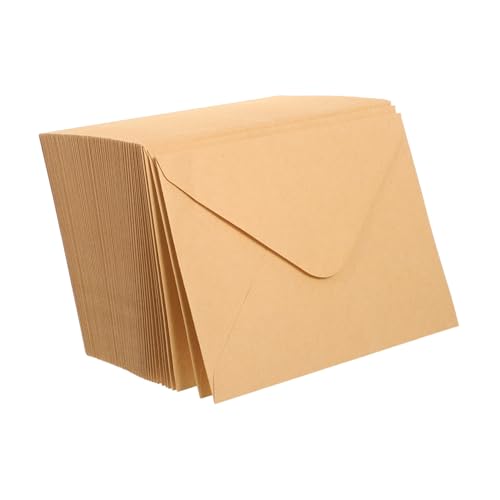 GALPADA 100 Stück Kraftpapier Briefumschläge V Klappe Nassklebung Braun Für Hochzeitseinladungen Geburtstagskarten Grußkarten Und Briefe Sicherer Verschluss GALPADA 100 Stück Kraftpapier Briefumschläge V Klappe Nassklebung Braun Für Hochzeitseinladungen Geburtstagskarten Grußkarten Und Briefe Sicherer Verschluss von GALPADA