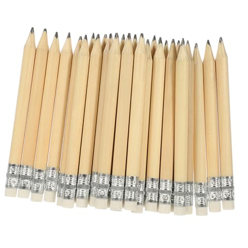GALPADA 100 Stück Mini Golfbleistifte mit Radiergummi Kurze Holzbleistifte für Zeichnungen Notizen und Partys Praktische Halbstifte für Künstler und Anfänger von GALPADA