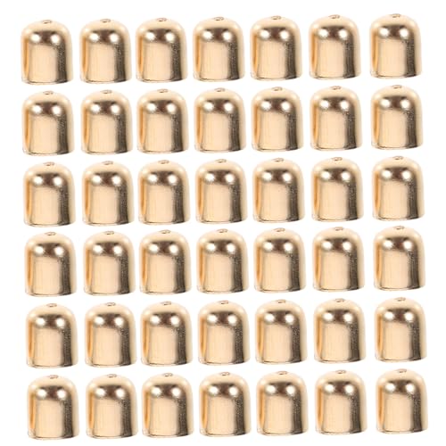GALPADA 100 Stück Ohrring-Zubehör für Quaste Ende Perle Crimpen Tipps Wildleder Endkappe schmuck Crimp-Enden Crimp-Endkappe Schnur Endkappe Metall Golden von GALPADA
