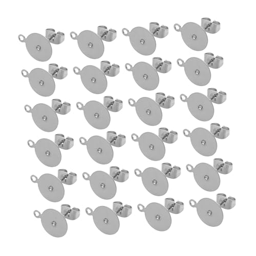 GALPADA 100 Stück Ohrstecker Flache Runde Edelstahl Ohrstecker Rohlinge mit Sicherem Verschluss für Damen DIY Schmuckzubehör Komfortable Basis GALPADA 100 Stück Ohrstecker Flache Runde Edelstahl Ohrstecker Rohlinge mit Sicherem Verschluss für Damen DIY Schmuckzubehör Komfortable Basis von GALPADA