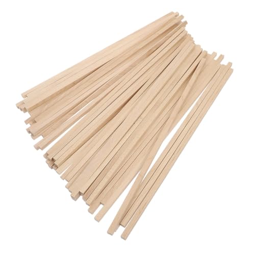 GALPADA 100 Stück Quadratische Holzstäbe Natürliche Holzleisten für DIY Handwerk Modellbau Kreative Bastelmaterialien Langlebig Praktisch von GALPADA