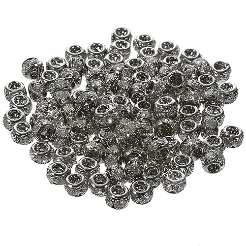 GALPADA 100 Stück Strassperlen Rondelle Spacer Beads für DIY Schmuckherstellung für und Armbänder Leicht und Tragbar Bastelzubehörteile GALPADA 100 Stück Strassperlen Rondelle Spacer Beads für DIY Schmuckherstellung für und Armbänder Leicht und Tragbar Bastelzubehörteile von GALPADA