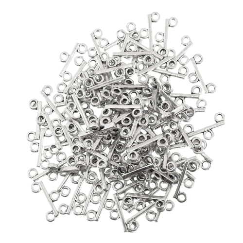 GALPADA 100 Stück Teiliges DIY Schmuckverschluss Langlebige Mehrfachklemmen in Antik silberner Farbe Robust für Halsketten Armbänder und Kreative Schmuckherstellung von GALPADA