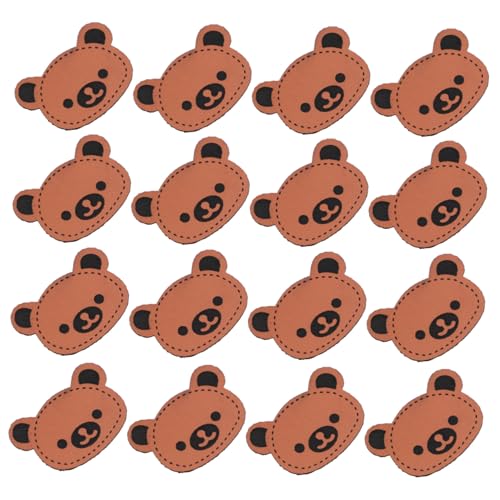 GALPADA 100 Stück Teiliges PU Bear Head Clothes Label zum Annähen Langlebige Kleidungsetiketten für DIY Taschen Geldbörsen Schals und Hüte Kreative Namensschilder für Handgemachte GALPADA 100 Stück Teiliges PU Bear Head Clothes Label zum Annähen Langlebige Kleidungsetiketten für DIY Taschen Geldbörsen Schals und Hüte Kreative Namensschilder für Handgemachte von GALPADA