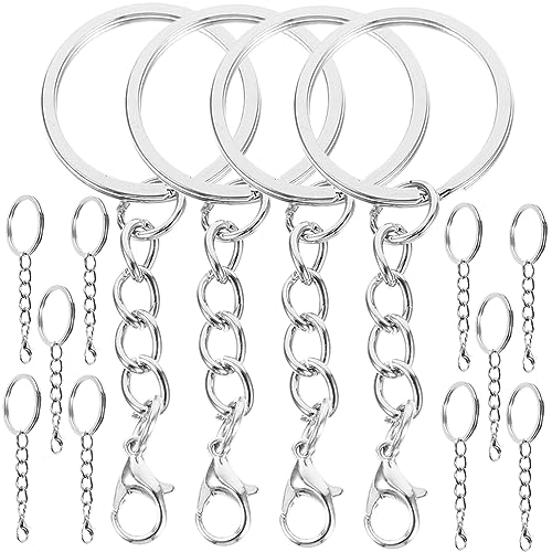 GALPADA 100 Stück Teiliges Schlüsselanhänger Metall Schlüsselring Clips mit Robustem Karabinerverschluss Flacher Anhänger Langlebige Schlüsselhalter für DIY Taschen und Gürtel Vielseitig von GALPADA