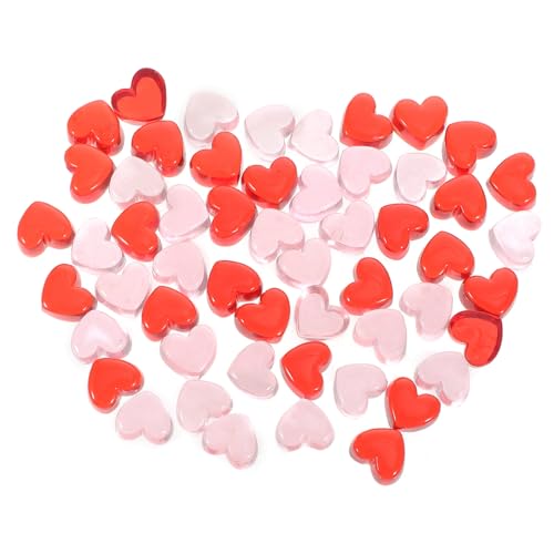 GALPADA 100 Stück Teiliges Valentinstag Herz Vase Füller Rote und Pinke Resin Herz Schmucksteine Glänzende Tischdekoration für DIY Bastelprojekte Blumenarrangements Hochzeiten und von GALPADA