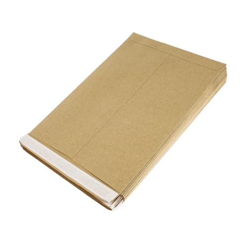 GALPADA 100 Stück Teiliges Vintage Kraftpapier Umschlag Tragbare Dokumententaschen mit Schnurverschluss Vielseitige Interoffice Briefumschläge Umweltfreundlich Wiederverwendbar für Post von GALPADA