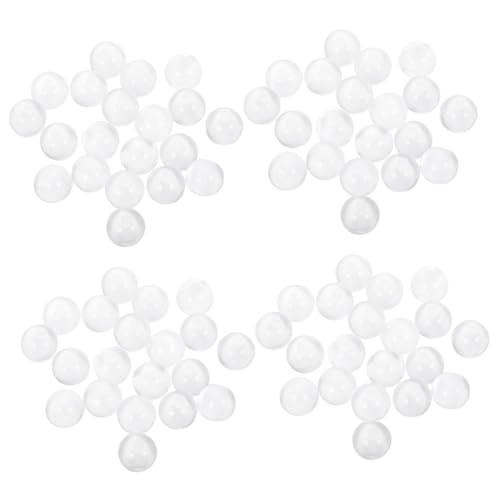 GALPADA 100 Stück Weiße Katzenauge Perlen DIY Schmuckzubehör Lose Runden Resin Spacer Beads für Armband Halskette Basteln Perlen Making von GALPADA
