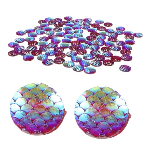 GALPADA 100Stücke Flache Strasssteine Dekorative Charms Ab Farbe Glänzende Kunststeine für DIY Schmuckherstellung Bastelzubehör für Kleidung Schuhe und Accessoires von GALPADA