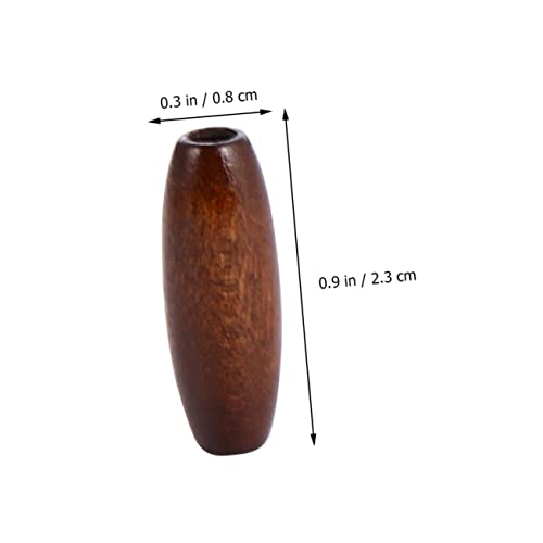 GALPADA 100Stücke Olivenform Holzperlen DIY Bastelbedarf für Projekte Langlebig und Sicher für Schmuckherstellung Hochzeiten und Mehr von GALPADA