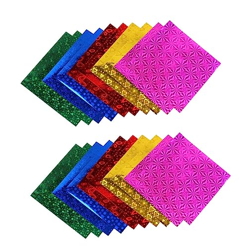 GALPADA 100Stücke Origami Papier Handgeschöpftes Bastelpapier Leuchtenden Farben für DIY Projekte und Bastelarbeiten für Erwachsene von GALPADA