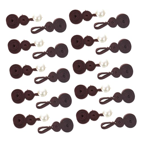 GALPADA 10 Paare Chinesische Knöpfe Selbstgemacht Nähverschlüsse für Cheongsam Kostüm und Kleidung Perlendesign Traditionelle Stoffknöpfe für Modeaccessoires GALPADA 10 Paare Chinesische Knöpfe Selbstgemacht Nähverschlüsse für Cheongsam Kostüm und Kleidung Perlendesign Traditionelle Stoffknöpfe für Modeaccessoires von GALPADA