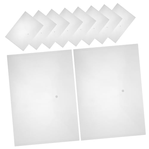 GALPADA 10Stücke Aktenumschläge Transparentes Knopf Design Langlebige Büro Dateiordner für Dokumentenorganisation und Aufbewahrung aus Sicherem Material von GALPADA