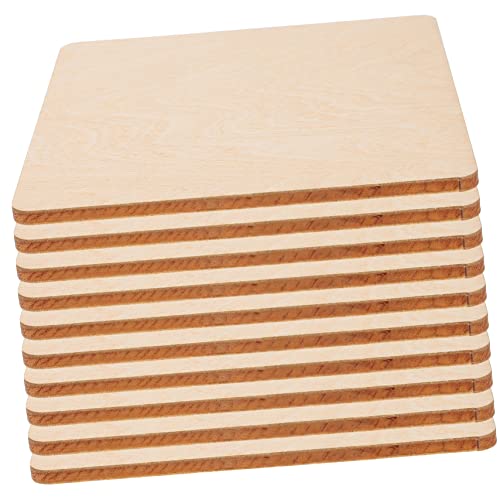 GALPADA 10Stücke DIY Holzplatten Unlackierte Holzmaterialien für Bastelprojekte Modellbau und Kunsthandwerk Geeignet für Erwachsene von GALPADA