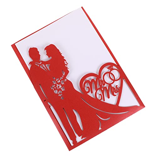 GALPADA 10Stücke Kreative Hochzeitseinladungen mit Umschlägen Romantische Einladungskarten aus Hochwertigem Papier Verarbeitung für Hochzeiten und Partys Design von GALPADA
