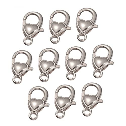 GALPADA 10Stücke Legierung Hummerverschluss Schlüsselbundverschluss DIY Zubehör für Schmuckherstellung Silber für Armbänder und Dekoration GALPADA 10Stücke Legierung Hummerverschluss Schlüsselbundverschluss DIY Zubehör für Schmuckherstellung Silber für Armbänder und Dekoration von GALPADA