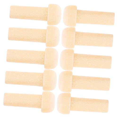 GALPADA 10Stücke Teiliges Holzachse Pegs Unvollendete Holzspielzeugzubehör für DIY Möbel und Bastelprojekte Langlebige Holzstangen für Designs von GALPADA