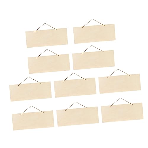 GALPADA 10Stücke Unvollendete Hängende Holzschilder Naturholz Leere Plaketten für DIY Handwerk Glatt Geschliffen Malen und für Kreative Projekte von GALPADA