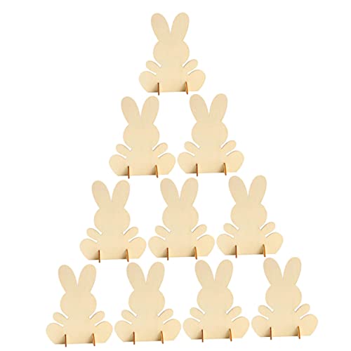 GALPADA 10Stücke Unvollendete Osterhasen Tischdekorationen DIY für Osterornament zum Ausmalen und Bemalen für Bastelprojekte und Festdekoration GALPADA 10Stücke Unvollendete Osterhasen Tischdekorationen DIY für Osterornament zum Ausmalen und Bemalen für Bastelprojekte und Festdekoration von GALPADA