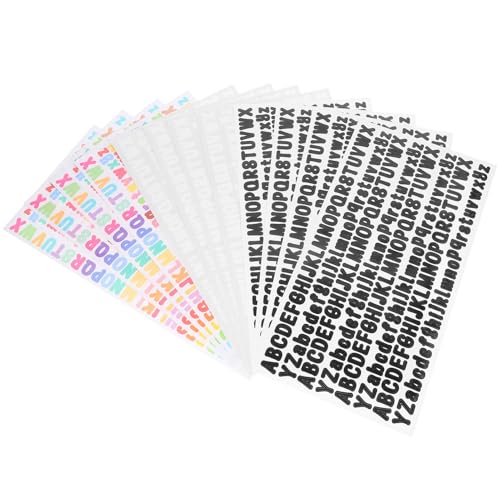 GALPADA 12 Blatt Briefkasten Buchstaben Aufkleber Vinyl Selbstklebend Wetterfest Farbig Kontrastreich Wetterfeste DIY Sticker für Postfächer Türen Autos und Outdoor Dekoration von GALPADA