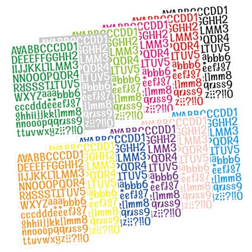 GALPADA 12 Blatt Bunte DIY Buchstaben und Zahlenaufkleber Vinyl Selbstklebend Wetterfest für Scrapbooking Briefkästen Fenster Türen und Vielseitige Dekoration GALPADA 12 Blatt Bunte DIY Buchstaben und Zahlenaufkleber Vinyl Selbstklebend Wetterfest für Scrapbooking Briefkästen Fenster Türen und Vielseitige Dekoration von GALPADA
