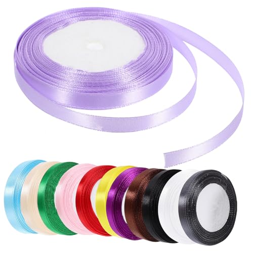 GALPADA 12 Rollen Teiliges Satin Geschenkband Breit pro Mehrfarbiges Schneidbares Geschenkverpackungsband aus Polyester Vielseitiges Dekoband für Schleifen Basteln Geschenke und GALPADA 12 Rollen Teiliges Satin Geschenkband Breit pro Mehrfarbiges Schneidbares Geschenkverpackungsband aus Polyester Vielseitiges Dekoband für Schleifen Basteln Geschenke und von GALPADA