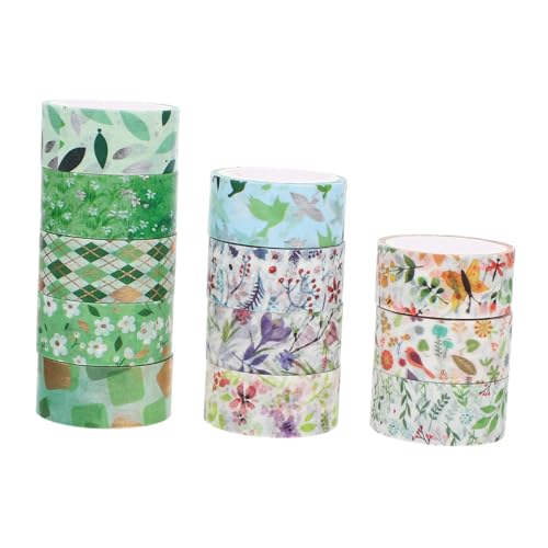 GALPADA 12 Rollen Teiliges Washi Tape Dekorative Klebebänder aus Hochwertigem Washi Material Leicht Abreißbar Vielseitig für DIY Scrapbooking Planer Tagebücher Geschenkverpackungen GALPADA 12 Rollen Teiliges Washi Tape Dekorative Klebebänder aus Hochwertigem Washi Material Leicht Abreißbar Vielseitig für DIY Scrapbooking Planer Tagebücher Geschenkverpackungen von GALPADA