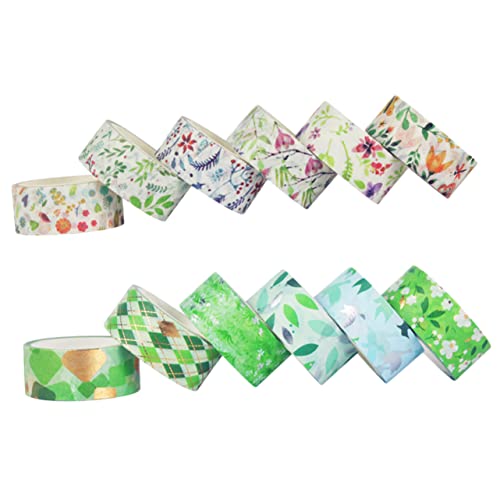 GALPADA 12 Rollen Washi Tape Set mit Blumenmuster Dekoratives Klebeband für Scrapbooking Journale DIY Projekte Geschenkverpackungen und Mehr von GALPADA