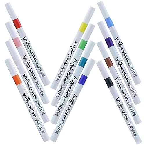 GALPADA 12 Stück Acryl Markierstifte Wasserbasierte Acrylfarben für Kunst Diy und Beschriftungen Geeignet für Mehr von GALPADA