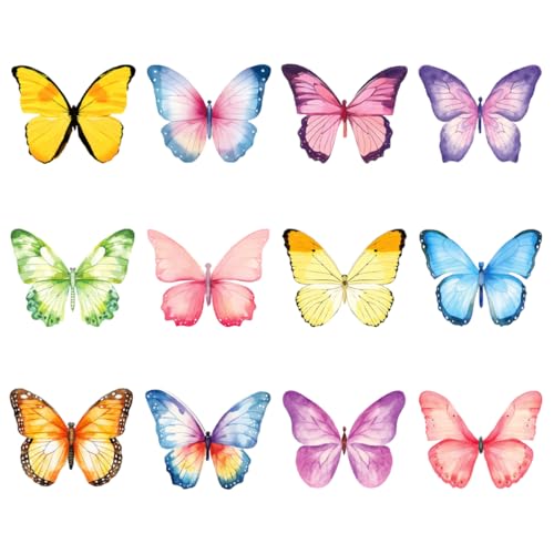 GALPADA 12 Stück Aquarell Haftnotizen Selbstklebende Memo Pads für Büro Zuhause Notizzettel für Wichtige Erinnerungen und To Do Listen von GALPADA