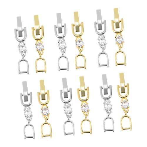 GALPADA 12 Stück Kettenverlängerung Schmuckverbinder mit Zirkonia Armband und Zubehör für Diy Schmuckherstellung Weiß und Gold GALPADA 12 Stück Kettenverlängerung Schmuckverbinder mit Zirkonia Armband und Zubehör für Diy Schmuckherstellung Weiß und Gold von GALPADA