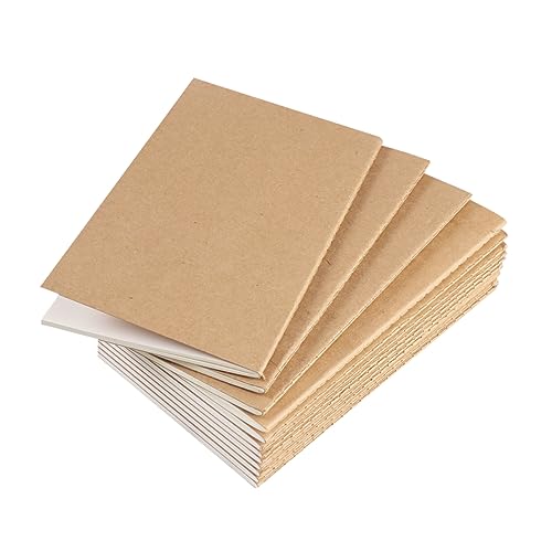 GALPADA 12 Stück Retro Kraftpapier Notizbuch Leeres Reisejournal für Schreiben und Zeichnen für Kreative Ideen und Skizzen als für Freunde und Familie von GALPADA
